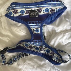 Sassy Woof Blue Floral Dog Harness